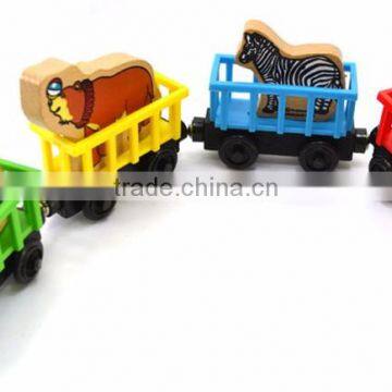Farm Animal Toys Wooden Trains for Kids photo-4
