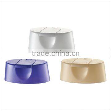 Trapezoid Liquid Bottle Reusable Non Spill Snap on Flip Cap