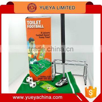 High Quality Kids Sport Outdoor Sport Toys, Toilet Bathroom Mini Football Mat Set Game Potty Putter Novelty Sitting WC Pan Footb