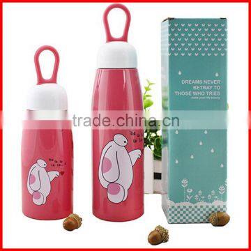 Wholesale Double Layers Stainless Steel 201 Vacuum Insulation Flask Creative Hang Rop Kids Pot-bellied Cup Children's Cup photo-6