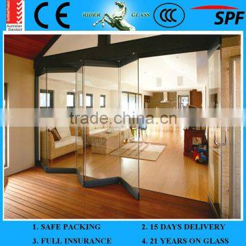 High Quality 1.3-19mm Folding Door Glass Bullet Proof Sliding Bifold Glass Door & AS/NZS2208 photo-3