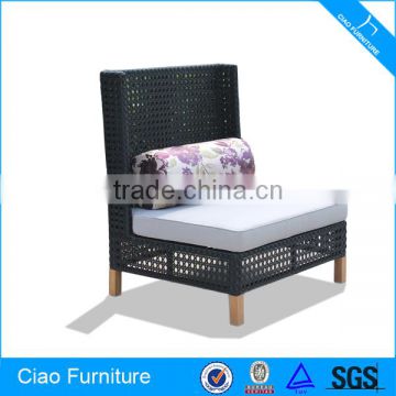 Cow eye weaving rattan armless chair