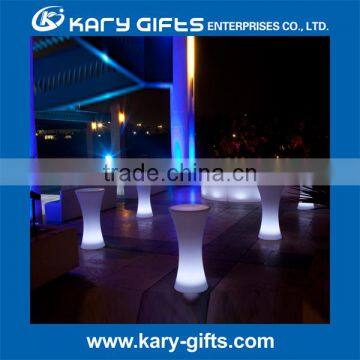 Furniture With LED Lights Inside High Bar Table Lighting LED Cocktail Bar Table photo-2