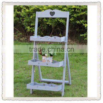Newest Vintage Green Wood Flower Stand photo-4