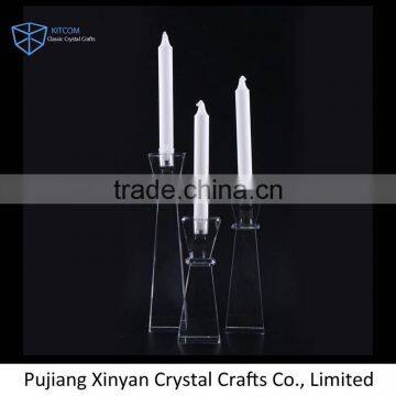 Newest sale custom design tall crystal pillar candle holders on sale