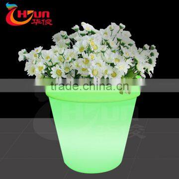 led PE plastic RGB flower pot