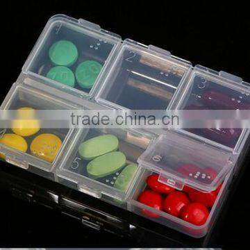 Cy275 Mini Portable Clear Empty Braille 6 Cells Pill Medicine Drug Storage Case Box photo-4