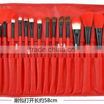 24 Red Makeup Brush Set Toiletry Crocodile Grain Colour Makeup Tools 24 Makeup Brush photo-6