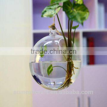 Transparent Flower Glass Vase Anique Hanging Glass Vase photo-3