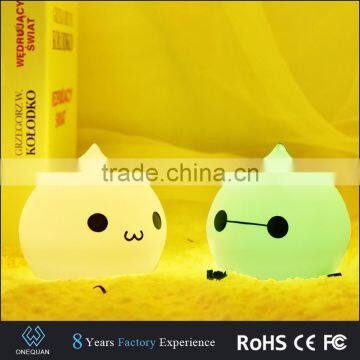 Portable Silicone LED Colorful Baby Night Light, USB Rechargeable Children Night Lamp With Warm White, 7-Color Breathing photo-5