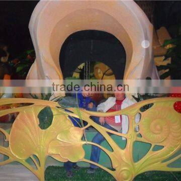 Shanghai World Exposition Halloween Decorative Cheap 2m Height Artificial Huge Costume Fruits Orange White Pumpkin EC08 0408 photo-5