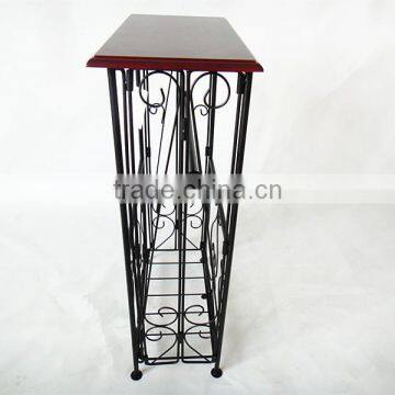 Wooden Top Gramercy Scroll Design Bathroom Coffee Table Side Metal Table photo-4