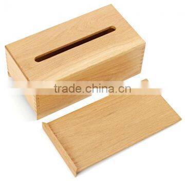 High Quality Plain Wood Car Tissue Box Cover photo-2