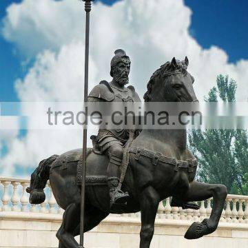 bronze life size equestrian statue