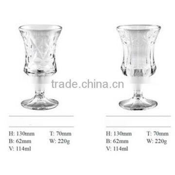 wholesale fancy long stem crystal red wine glass