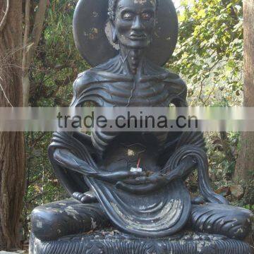 Garden decorations stone carving marble fasting buddha statue price