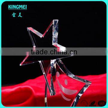 Customized Blank Crystal Trophy With Eagle Colored Glaze On The Top photo-5
