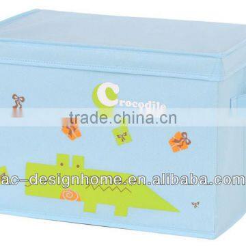 NON-WOVEN FOLDING KIDS CROCODILE STORAGE W/LID