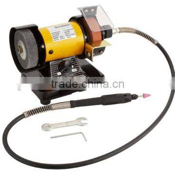 75mm 3" 150W CE EMC Approval Jewelers Hobby Craft Electric Power Mini Bench Grinder with flexible shaft GW8062