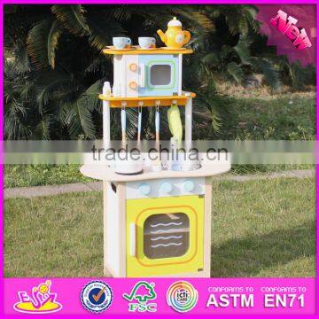 2016 новый дизайн детских деревянных наборов для кухни для домашней игры в детском саду W10C246 photo-3