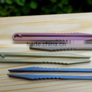 TK-2878 Trumpet Outdoor Camping Travel Home EDC TC4 Titanium Alloy Tweezer photo-3
