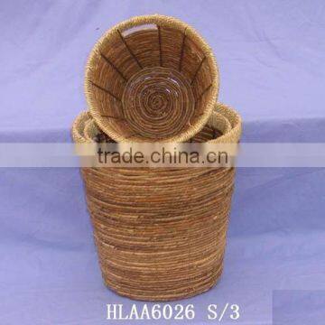 STRAW ROPE BASKET HLAA6026