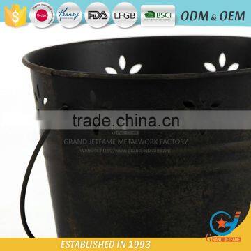 Iron and Zinc Homeware Flower Pots for Outside Decorative Garden Pots