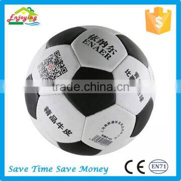 Genuine Cow Leather Material 32 Panels Soccer Ball Stitched for Training With Good Performance Official Football photo-3