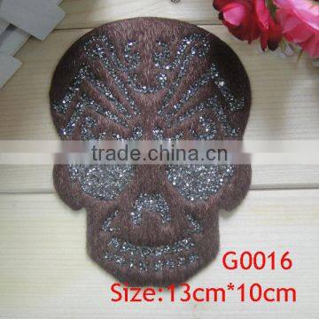Wholesale!! new fashion skull hot fix rhinestone motif