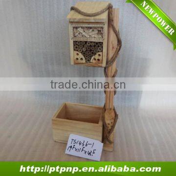 wooden bird nest with various shapes