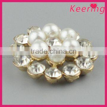 Vogue Wholesale Alloy Rhinestone Pearl Button for Decoration WBK-1486 photo-2