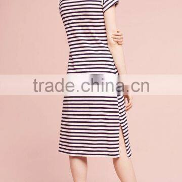 Stripe Casual T Shirt Dress Hot Sale Summer Beach Woman Dress photo-4