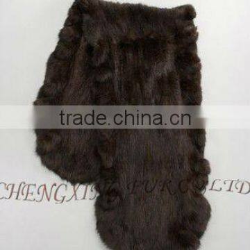 CX-B-51 China Suppliers Knitted Mink Fur Stole/ Fashion Fur Shawl photo-3