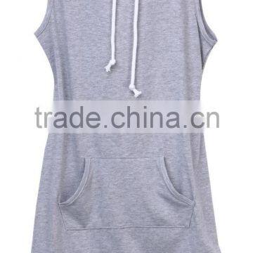 2016 Boho Sexy Women Sleeveless Hoodie Summer Beach Short Mini Dresss Causal Slim Dress WHolesale photo-3