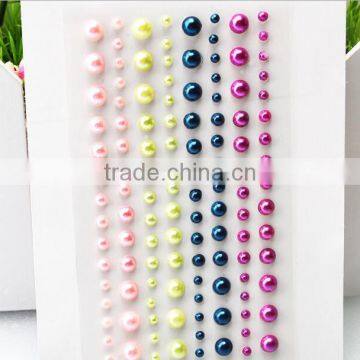 Wholesale Custom Diy Self Adhesive Acrylic Rhinestone Gem Pearl Sticker photo-2