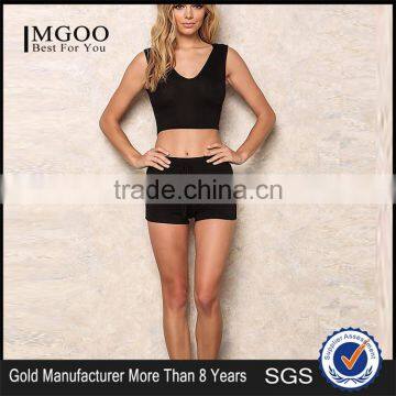 MGOO 2017 Fashionable Sleevless Running Hoodies Tops Plain Basic Shirts Jersey Custom Made Lycra Cotton Tops