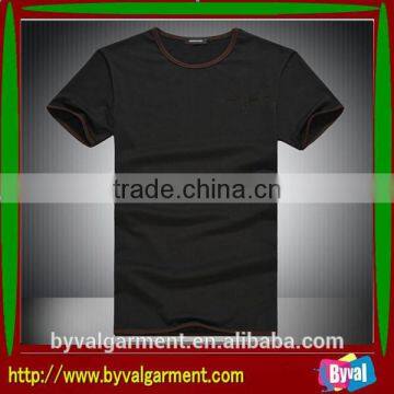 Customized Short Sleeve Men T Shirt Black