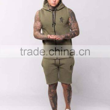 Khaki Cotton Fleece Shorts for Men High Quality Gym Shorts Black Sweat Shorts Tapered Jogger Pants photo-4