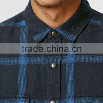 Wholesale Custom Long Sleeve Fashion Plaid Man Shirt photo-3