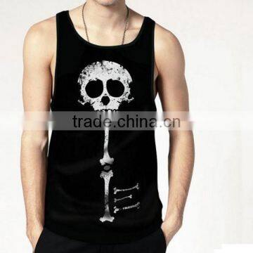 wholesale alibaba fashion design Skull Pattern Fitted Men vests