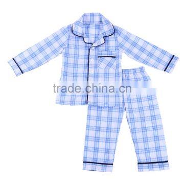 2017 New Arrival Boys Baby Kids Girls Toddler Pajamas Gingham Seersucker Family Christmas Pajamas photo-3