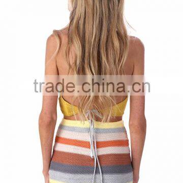 Runwaylover 101 2017 Women Elegant Suits , Women Sexy Knitted Crop Tops And Mini Skirt photo-5