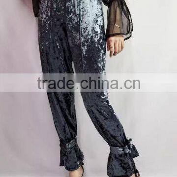 4657 Runwaylover High Waist Sexy New Design Cut Velvet Pant photo-3