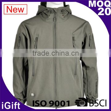 Custom Winter Fashion waterproof softshell jacket mens