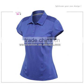 Factory Directly Custom Design Women Plain Blue Polo Shirts Wholesale Tennis Top