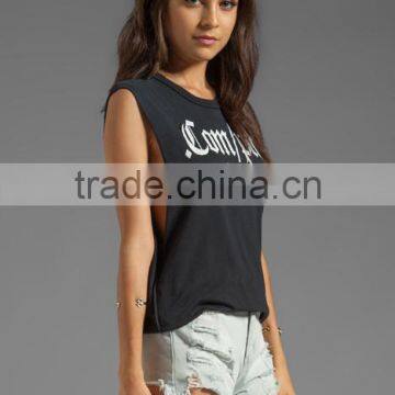Women Dance Graphic Printing Tank Tops photo-2