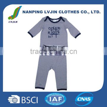 2016 spring baby boys cotton pants with pajamas/children's clothing set