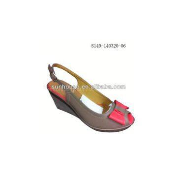 PVC Sole Lady Wedge Heel Sandals