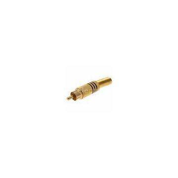 24k Gold Plating RCA Cable Connectors , RCA Male Plug Connector VK10145