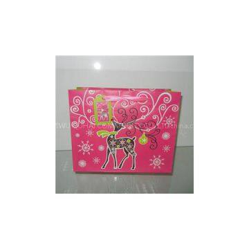 Printed Christmas Gift Bag With Hot Stamping